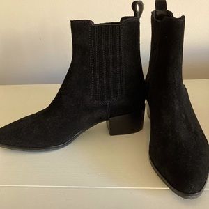 Black Suede Ankle Bootie - Size 6